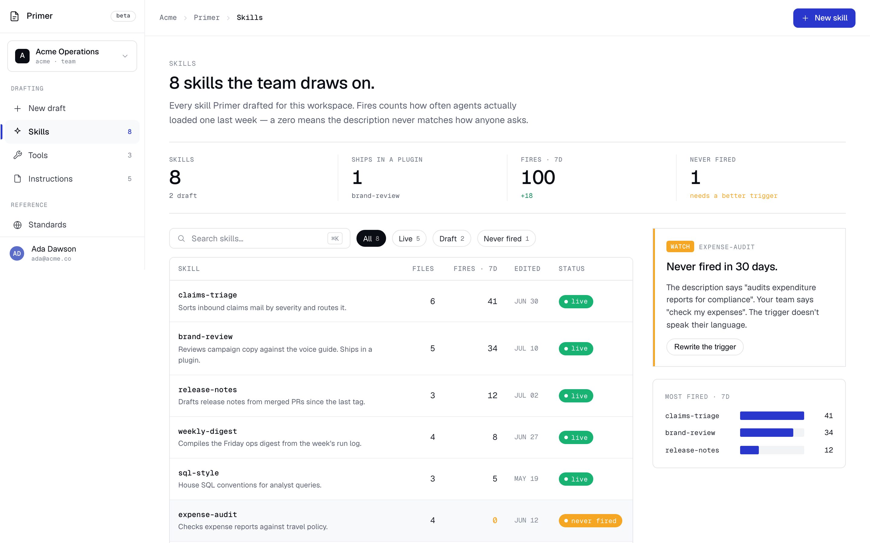 Primer — Agent skill library